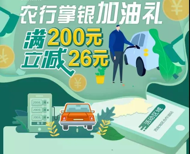 陕西 | 农业银行双重优惠来袭！车主快来享立减~